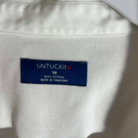 Untuckit crisp white button up shirt, 14, 100% cotton - Picture 2 of 5